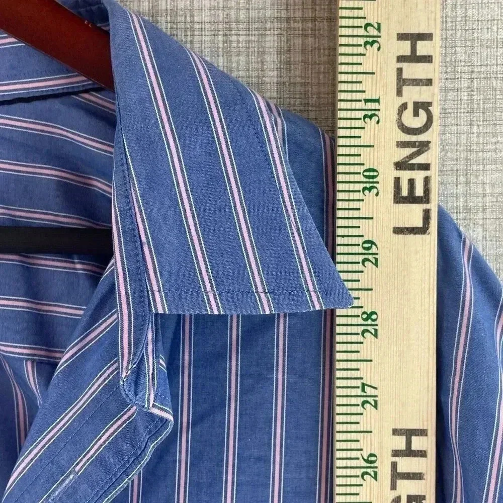 Banana Republic Shirt Long Sleeve Button Down Mens XXL striped 2415
